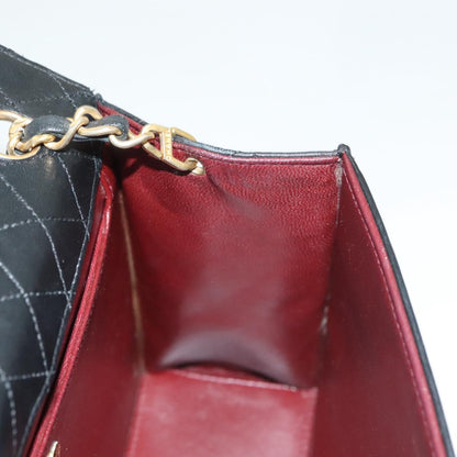 Chanel Trapèze, Black, Leather, shoulder