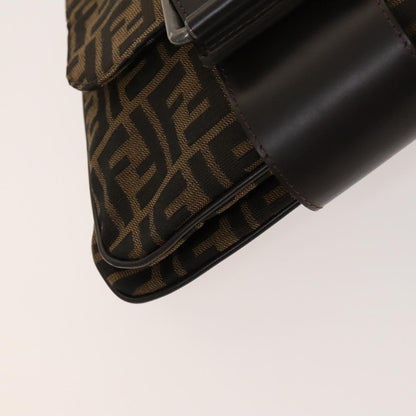 Fendi Zucca, Brown, Canvas, shoulder
