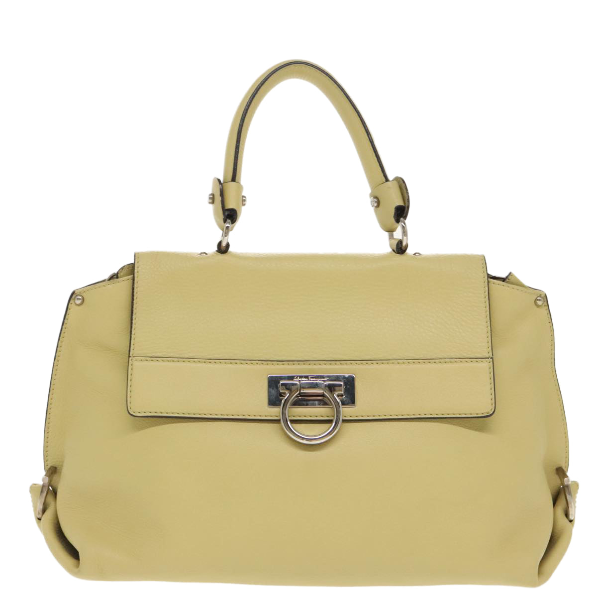 Salvatore Ferragamo Sofia, Yellow, Leather, handbag