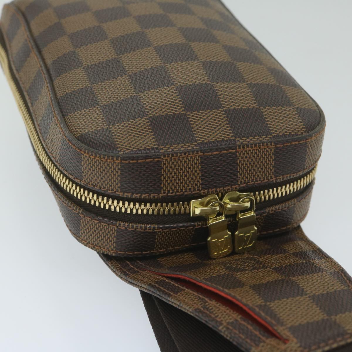 Louis Vuitton Geronimo, Brown, Canvas, shoulder