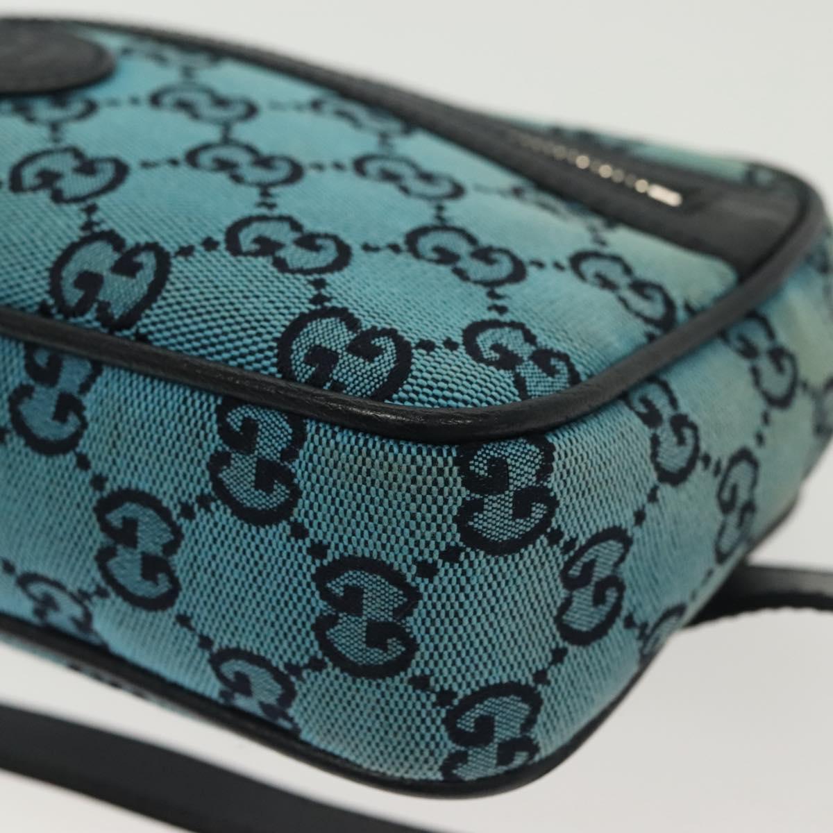 Gucci GG canvas, Blue, Canvas, shoulder