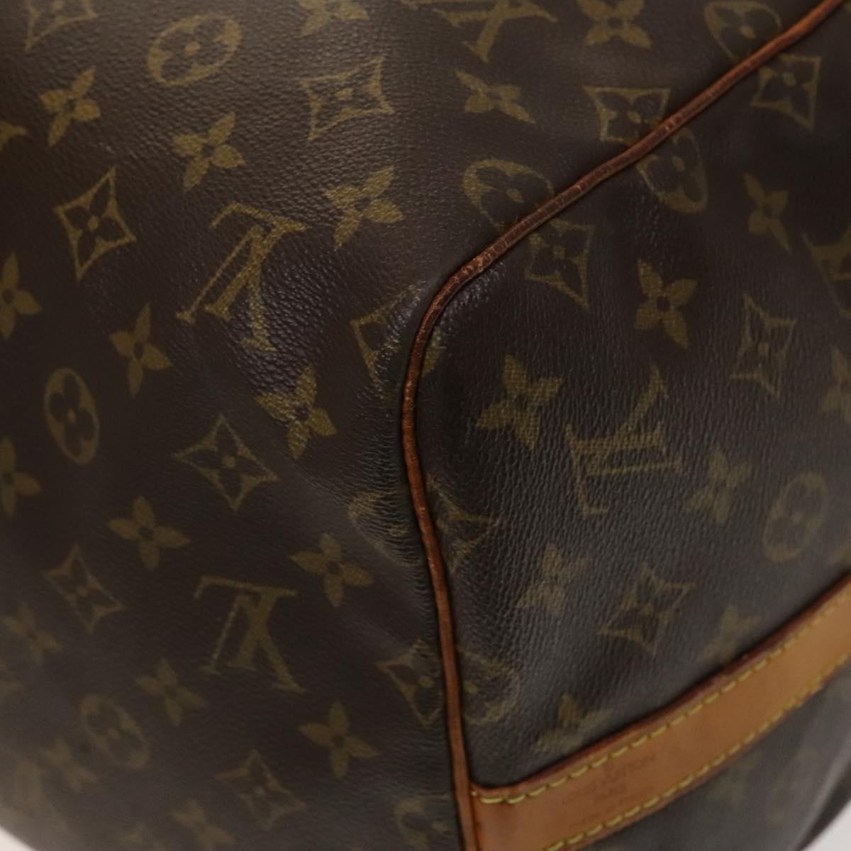 Louis Vuitton Keepall Bandouliere 55, Black, Canvas, travel