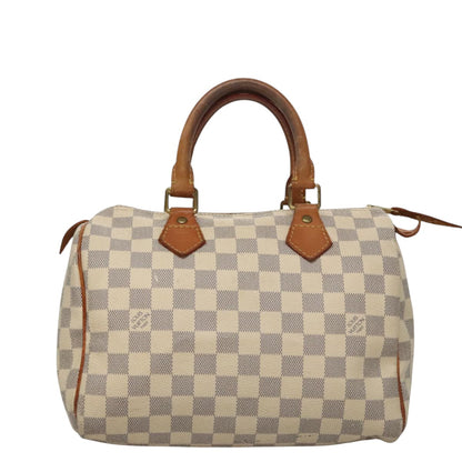 Louis Vuitton Speedy 25, White, Canvas, handbag