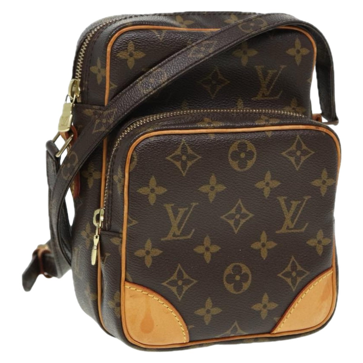 Louis Vuitton Amazon, Brown, Canvas, shoulder