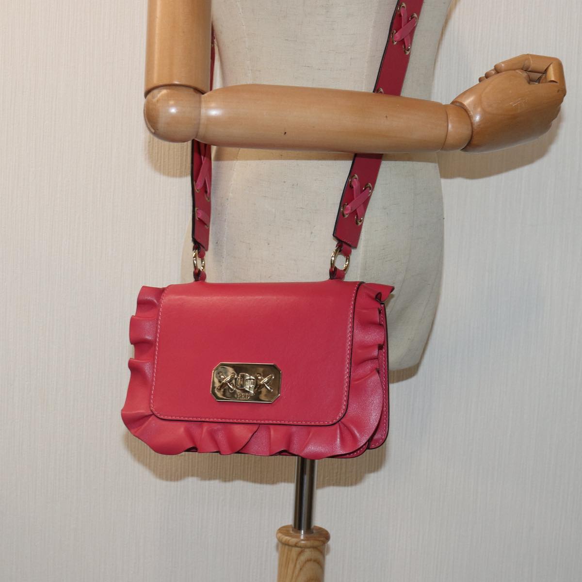 Valentino Garavani -, Pink, Leather, shoulder