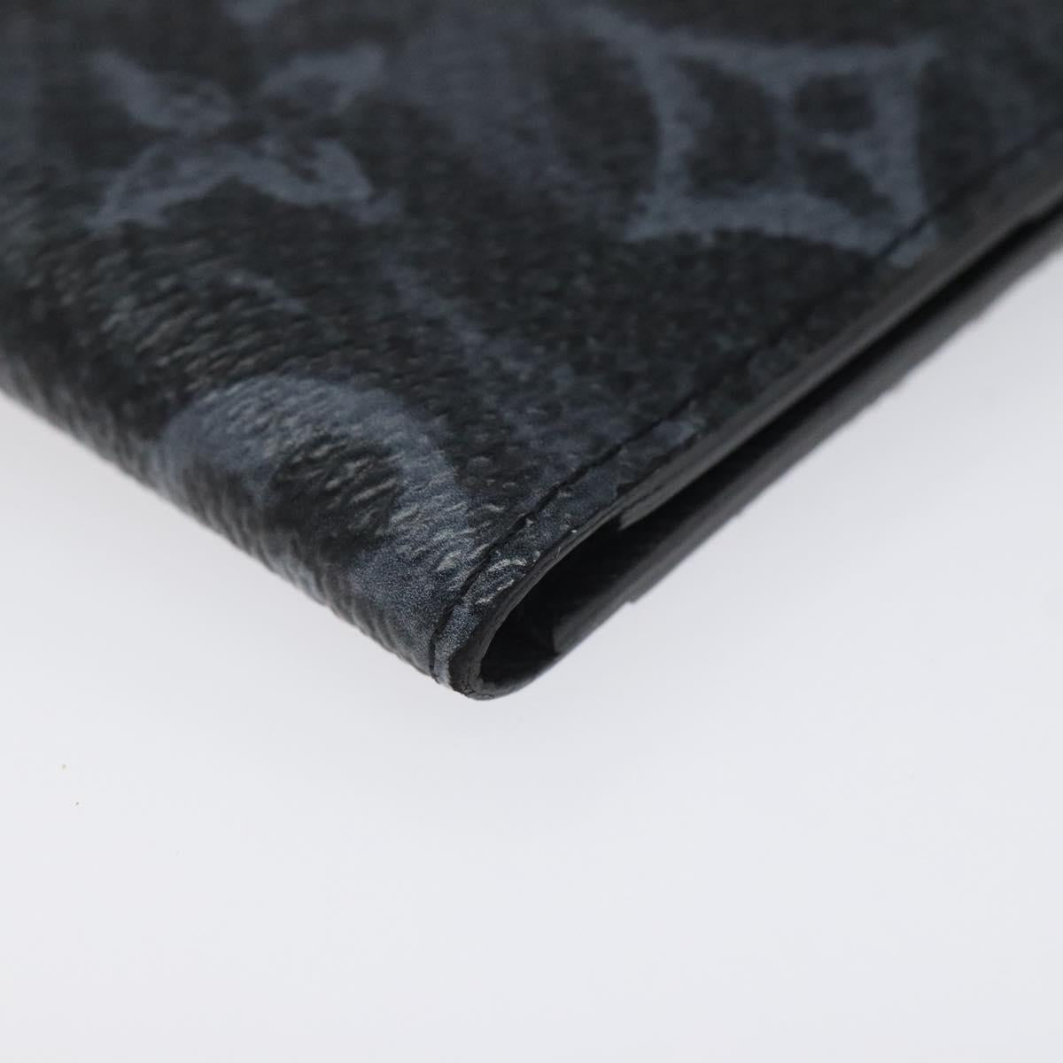 Louis Vuitton Pocket Organizer, Black, Canvas, wallet