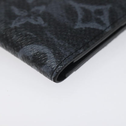 Louis Vuitton Pocket Organizer, Black, Canvas, wallet