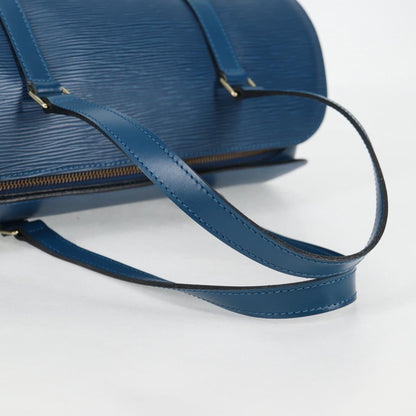 Louis Vuitton Soufflot, Blue, Leather, handbag