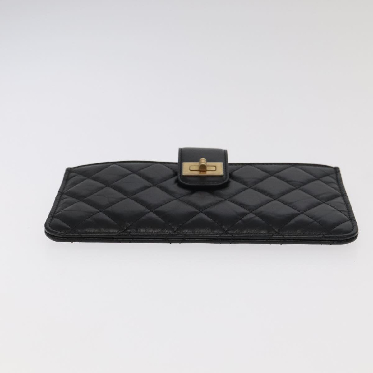 "Chanel 2,55", Black, Leather, wallet