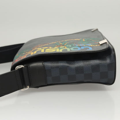 Louis Vuitton District, Grey, Canvas, shoulder