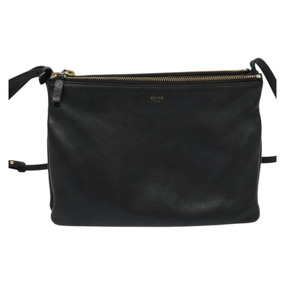 Céline Trio, Black, Leather, shoulder