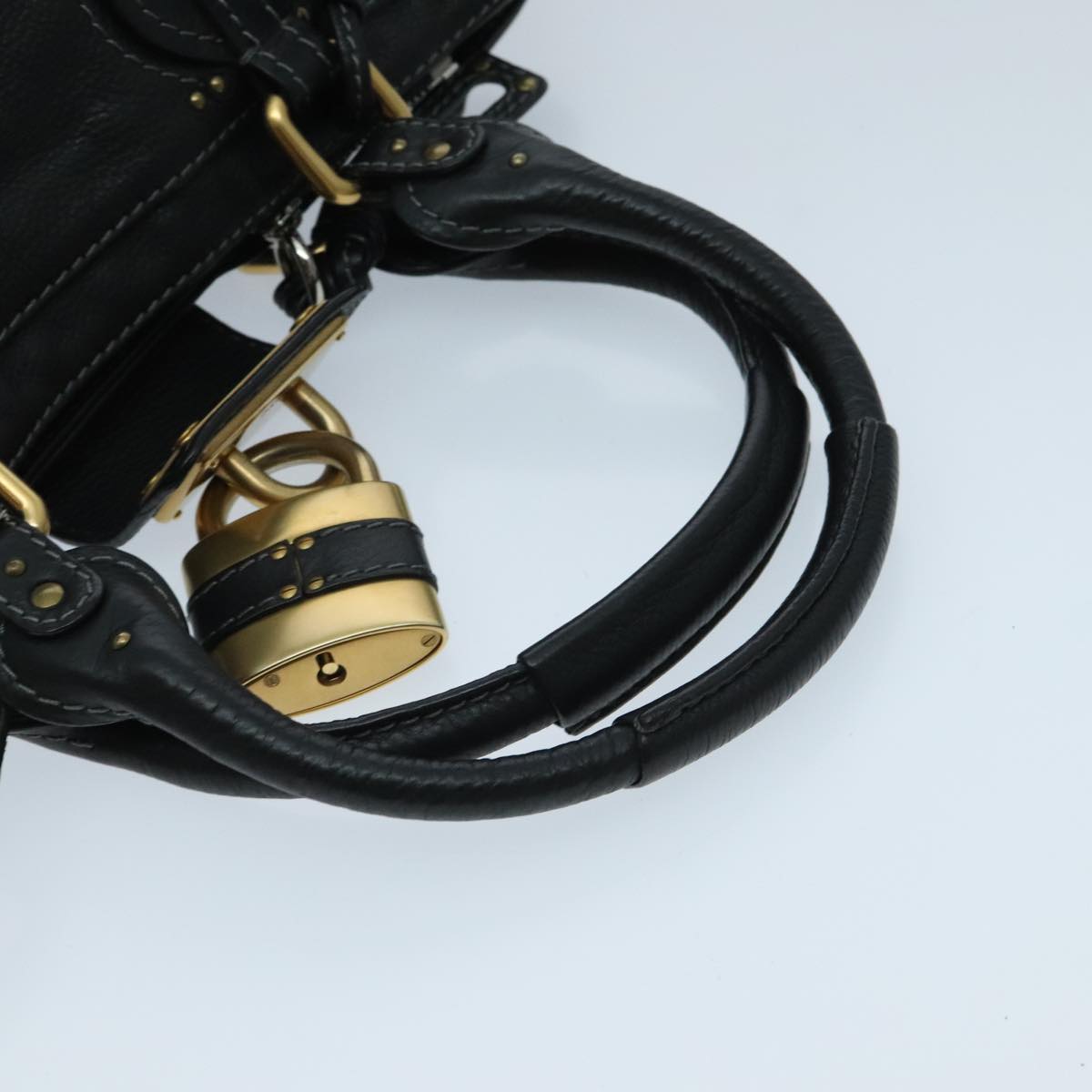 Chloé Paddington, Black, Leather, handbag