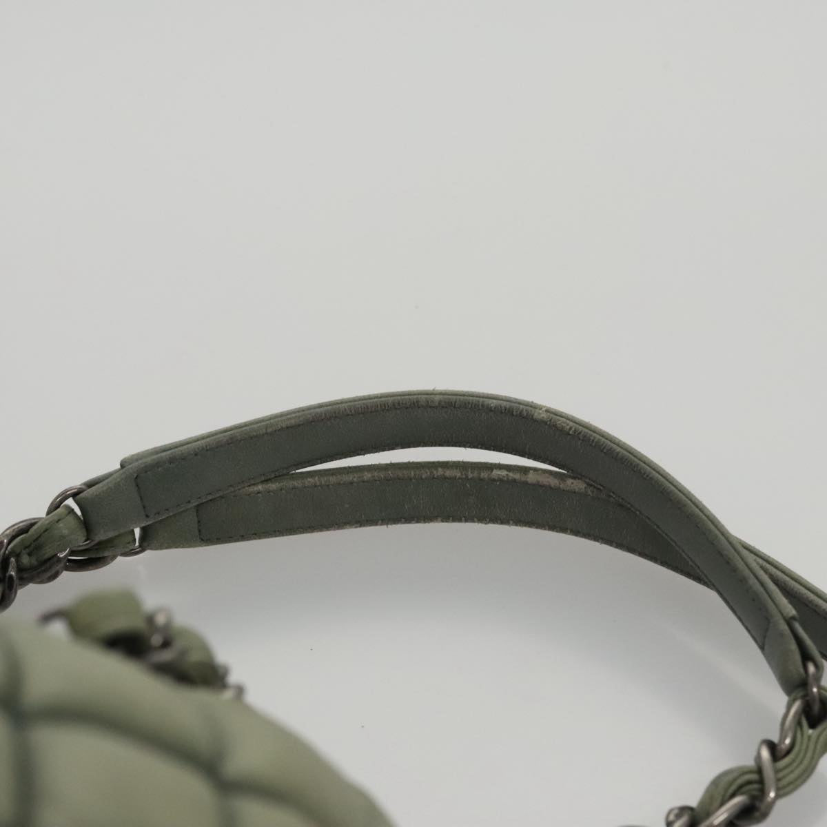 Chanel Mademoiselle, Green, Leather, shoulder