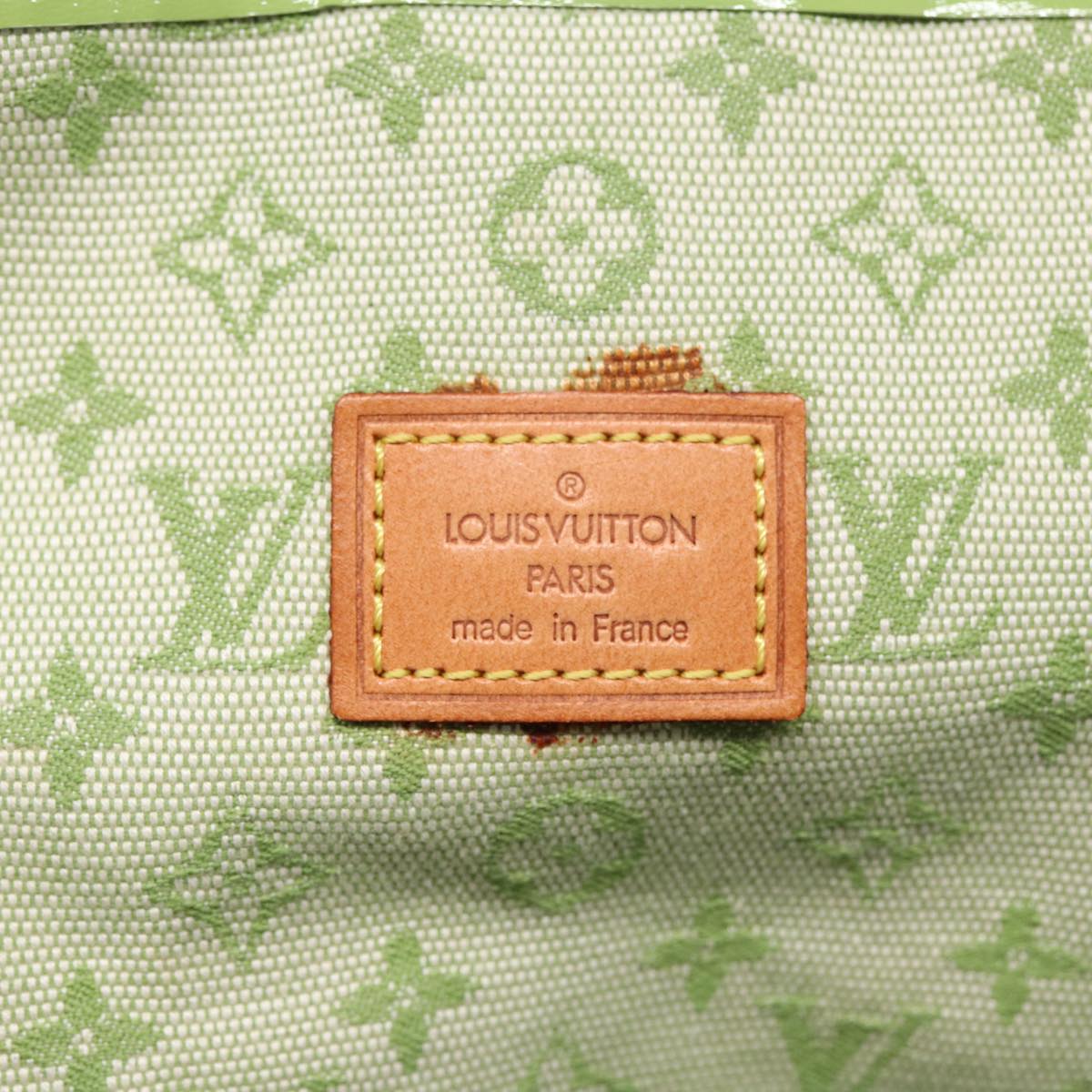 Louis Vuitton Marie, Green, Canvas, clutch