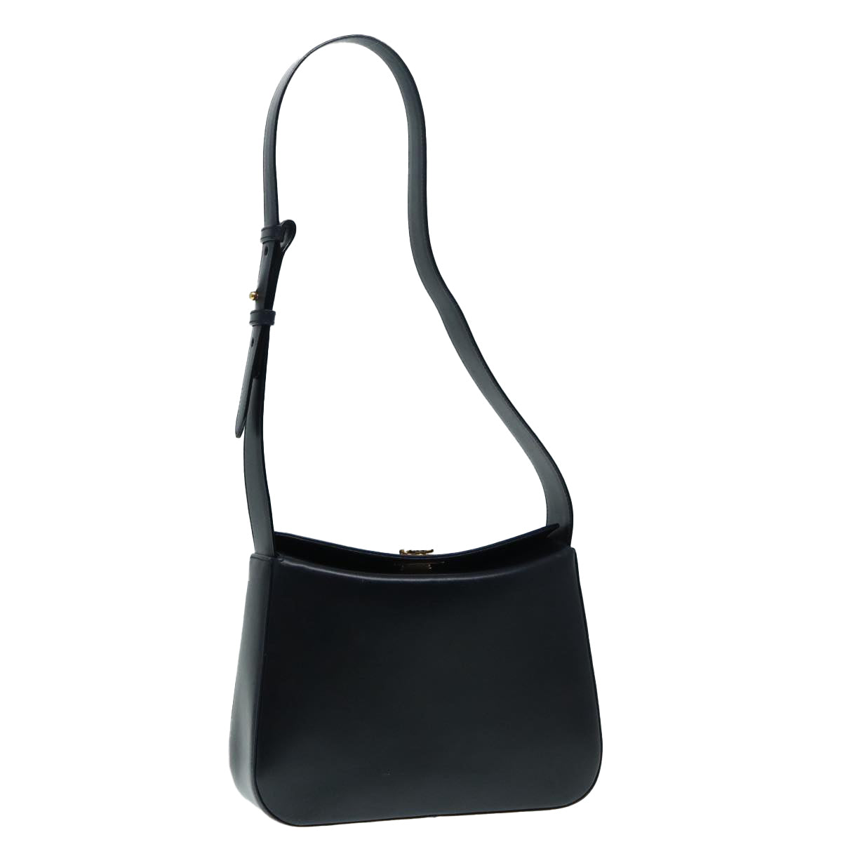 Salvatore Ferragamo Gancini, Black, Leather, shoulder