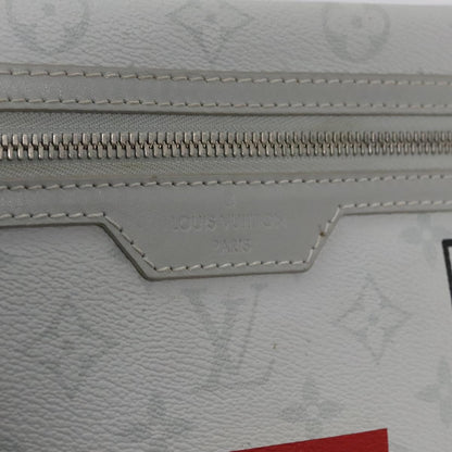 Louis Vuitton Flat messenger, Grey, Canvas, shoulder