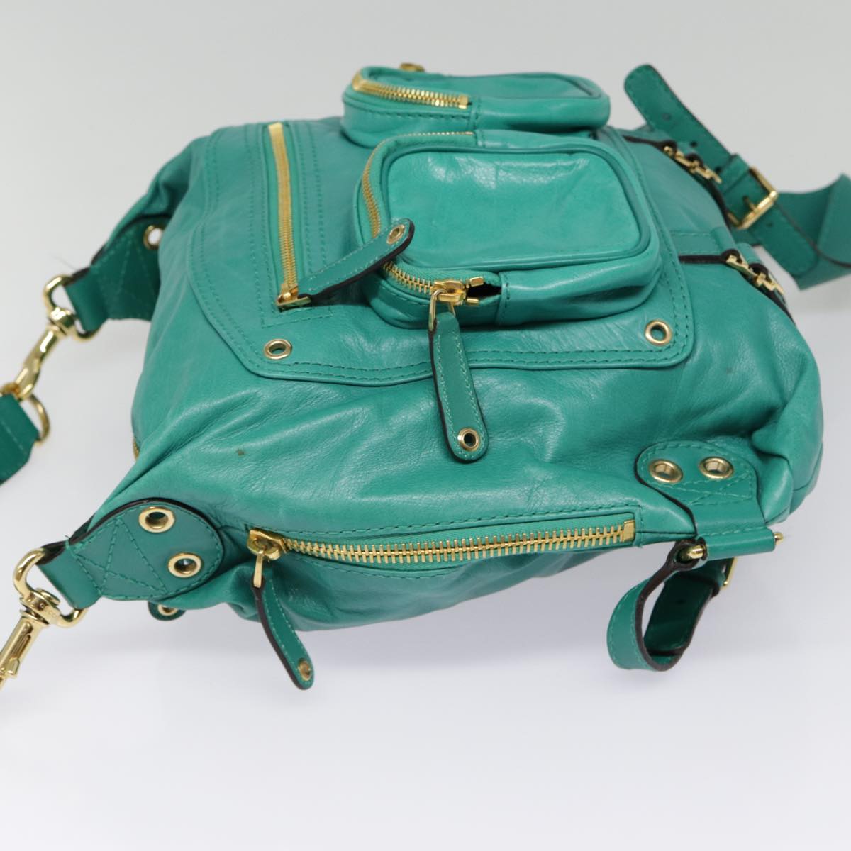 Gucci, Green, Leather, backpack