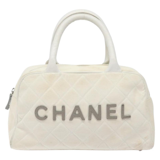 Chanel Chanel, White, Canvas, handbag