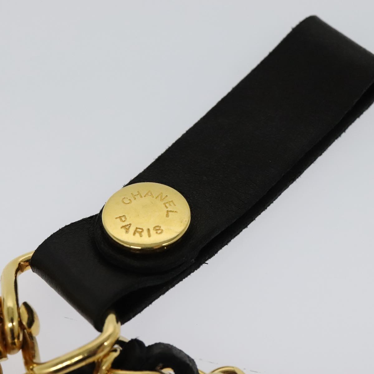Chanel Wallet On Chain, Black, Leather, wallet