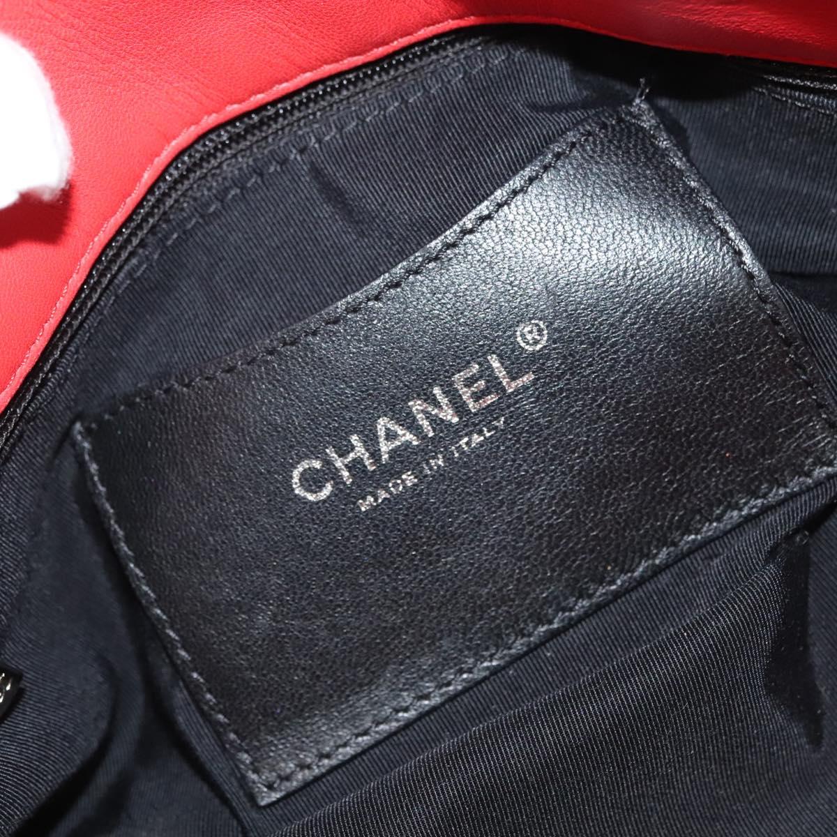 Chanel Mademoiselle, Red, Leather, shoulder