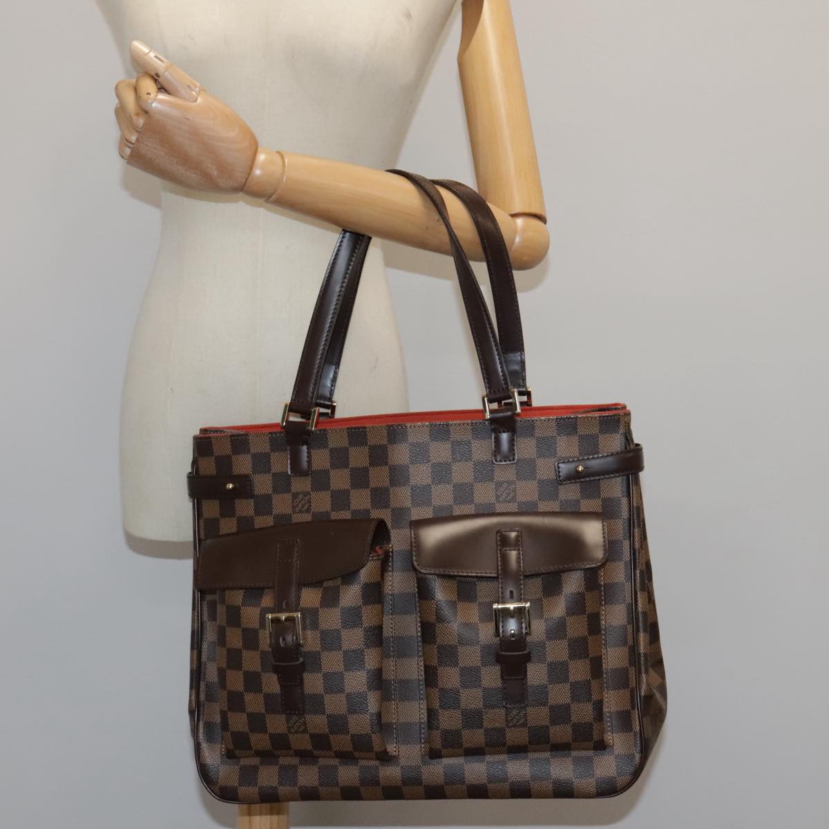 Louis Vuitton Uzes, Brown, Canvas, tote