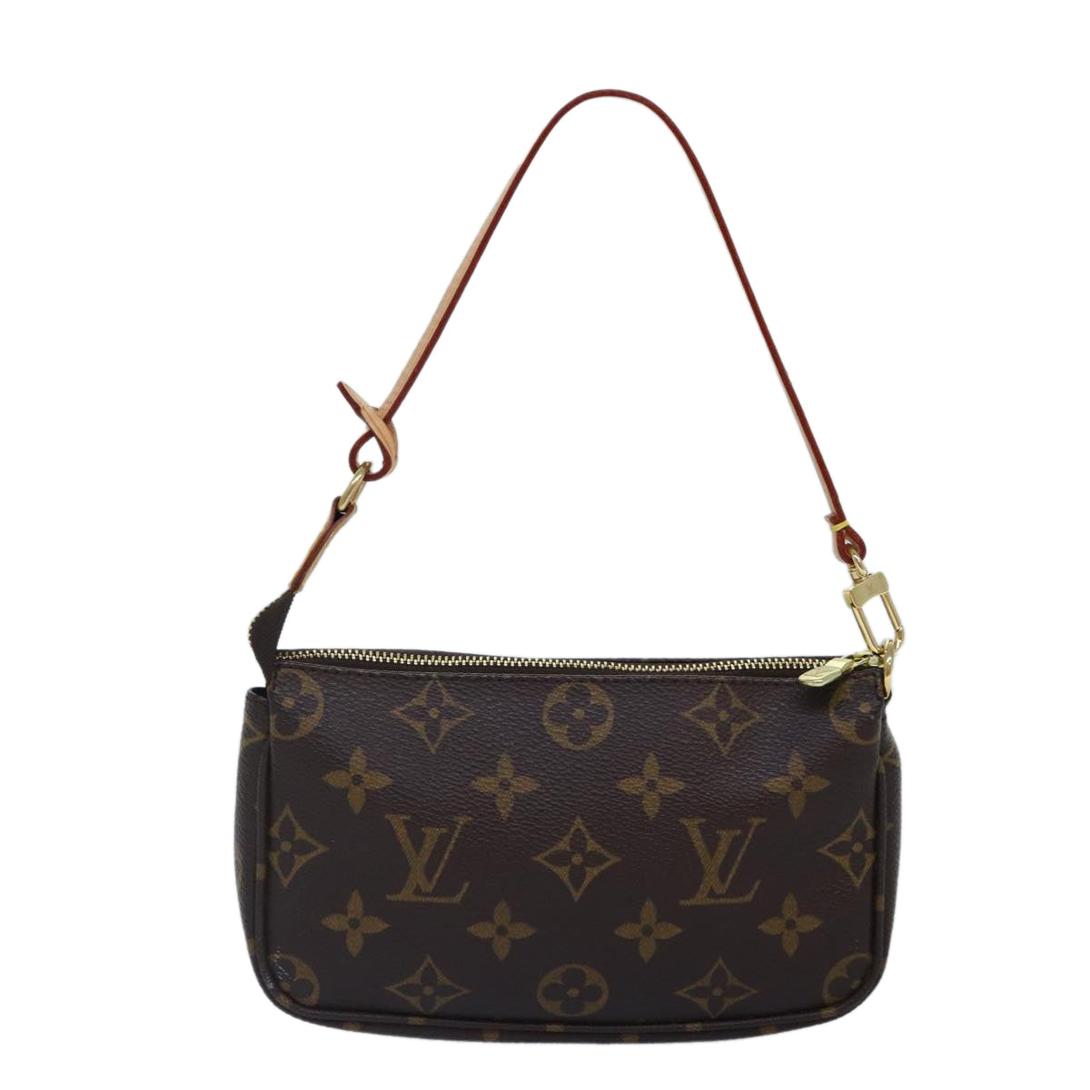 Louis Vuitton Pochette Accessoire, Brown, Canvas, clutch