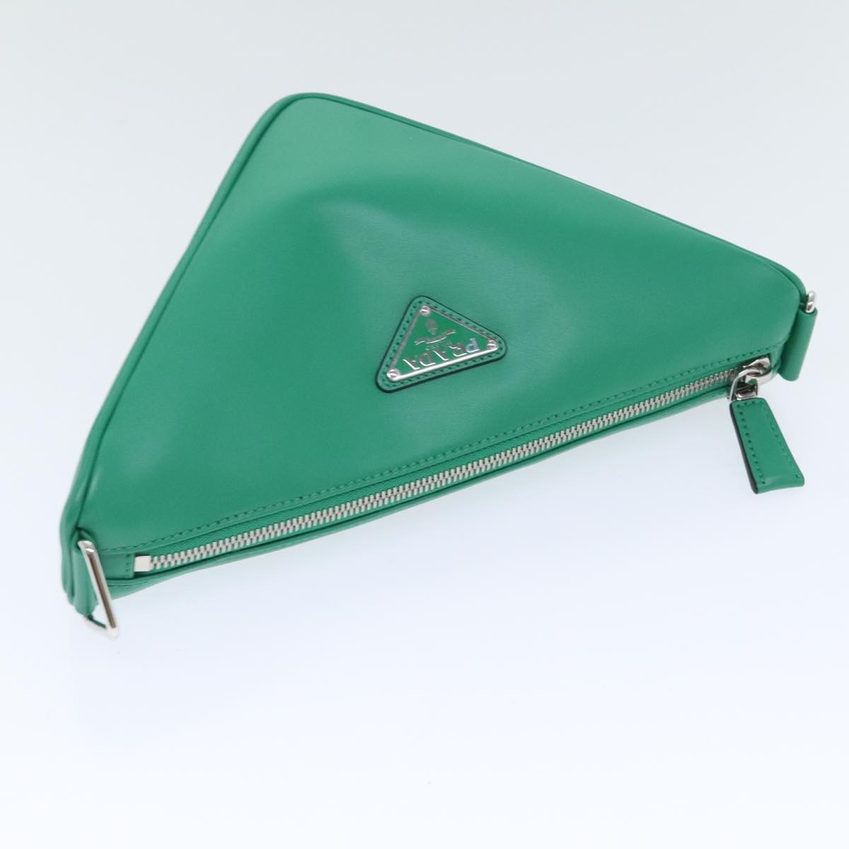 Prada --, Green, Leather, clutch