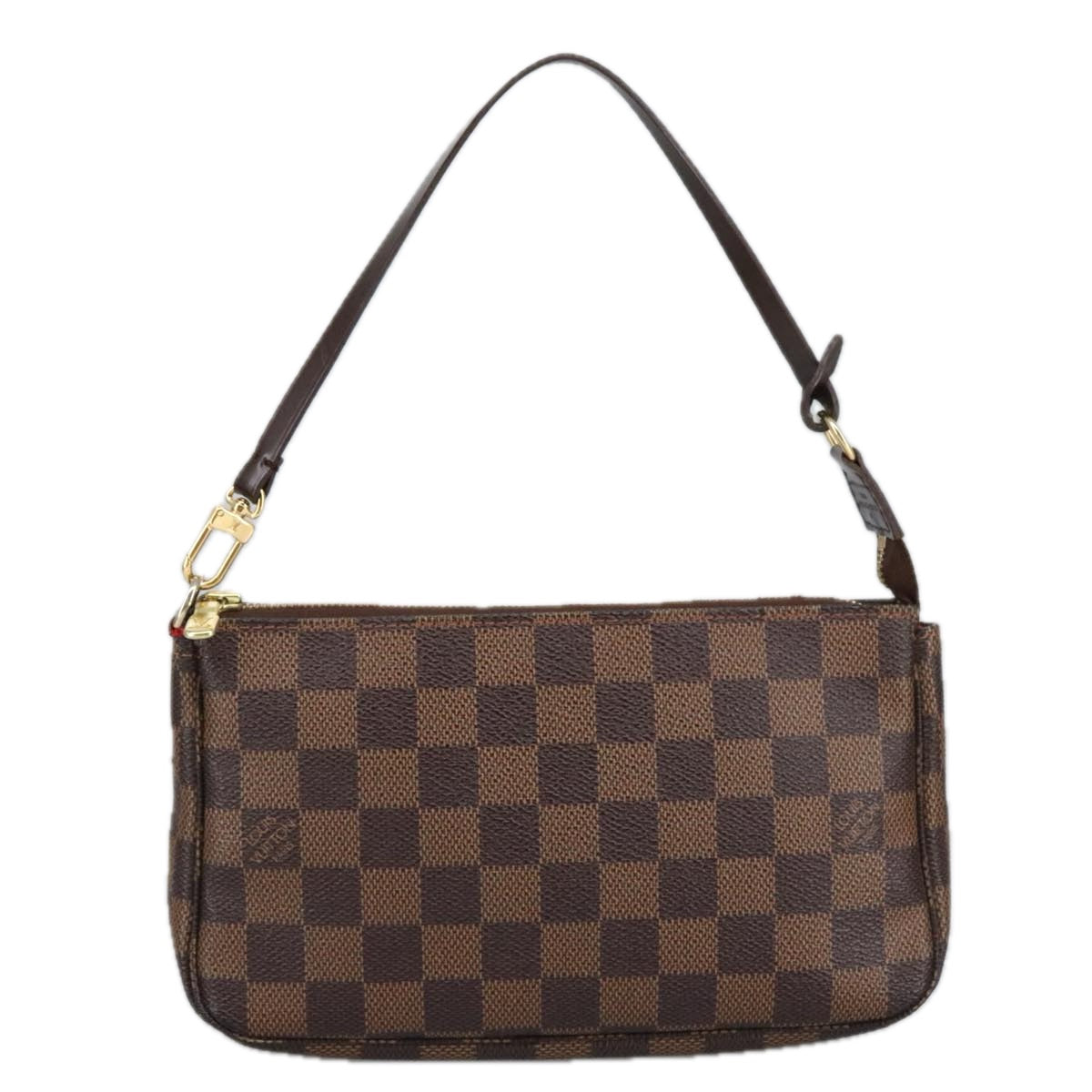 Louis Vuitton Pochette Accessoire, Brown, Canvas, clutch