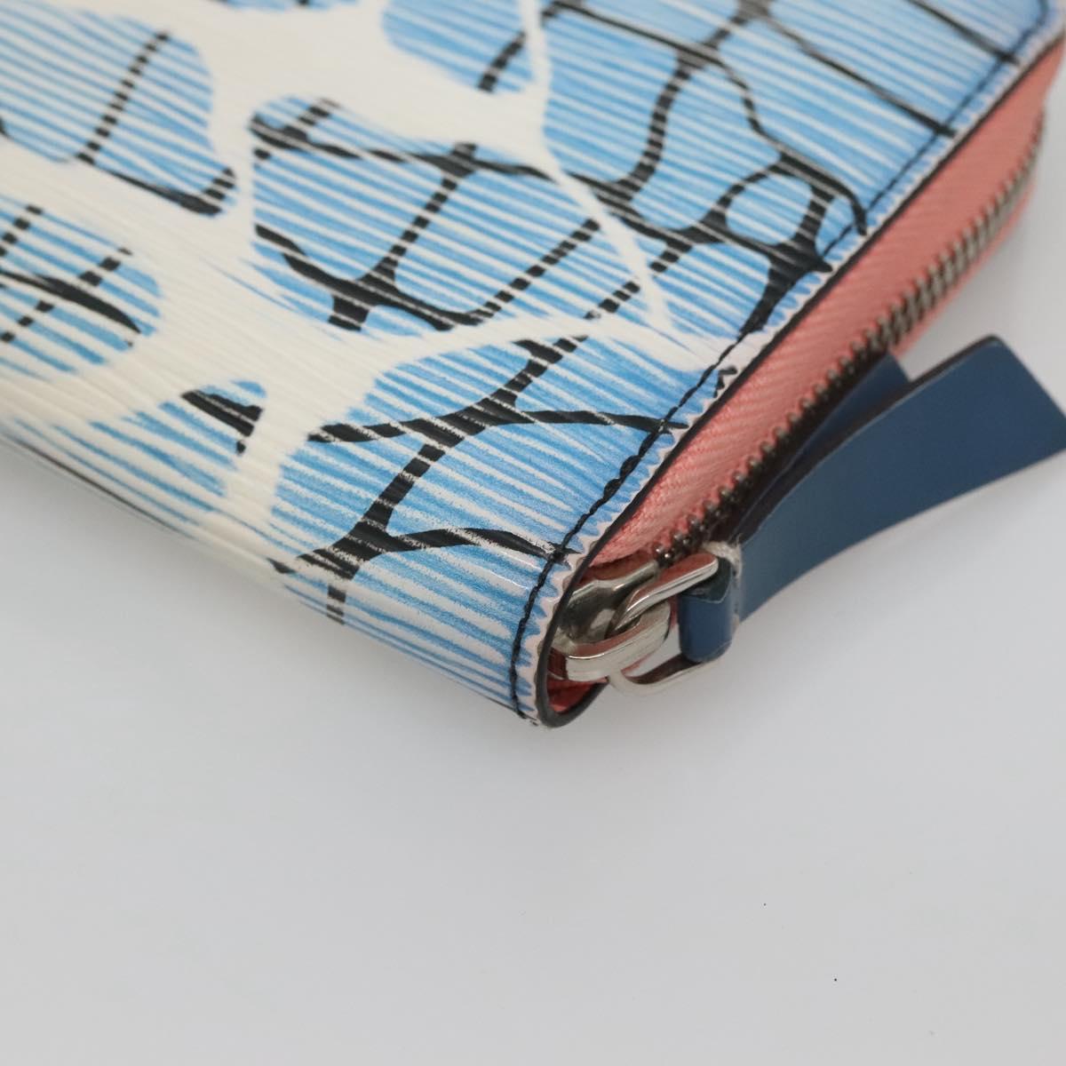 Louis Vuitton Portefeuille zippy, Blue, Leather, wallet