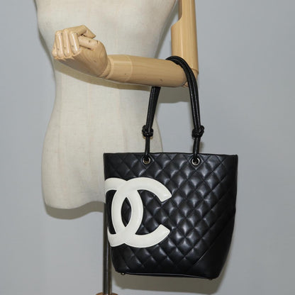 Chanel Cambon, Black, Leather, tote