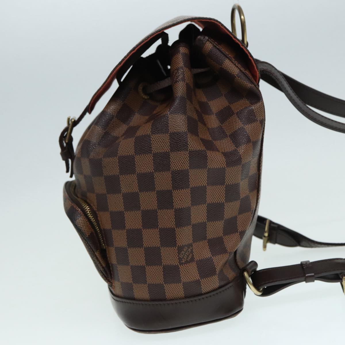 Louis Vuitton Montsouris, Brown, Canvas, backpack