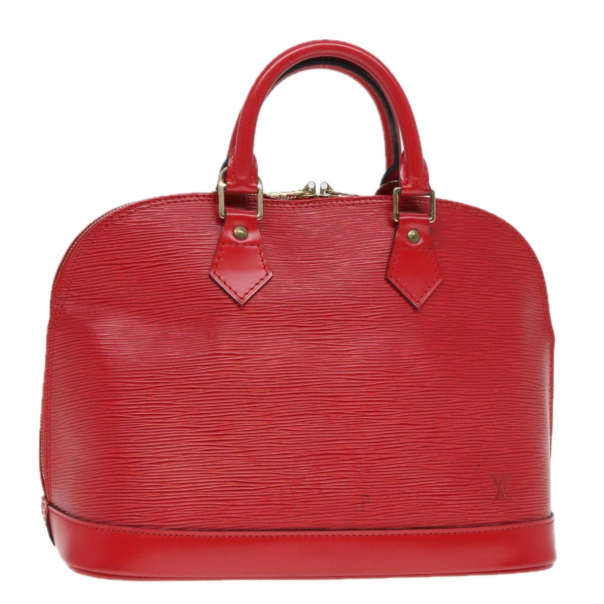 Louis Vuitton Alma, Red, Leather, handbag