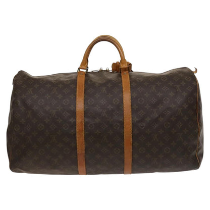 Louis Vuitton Keepall 60, Brown, Canvas, travel
