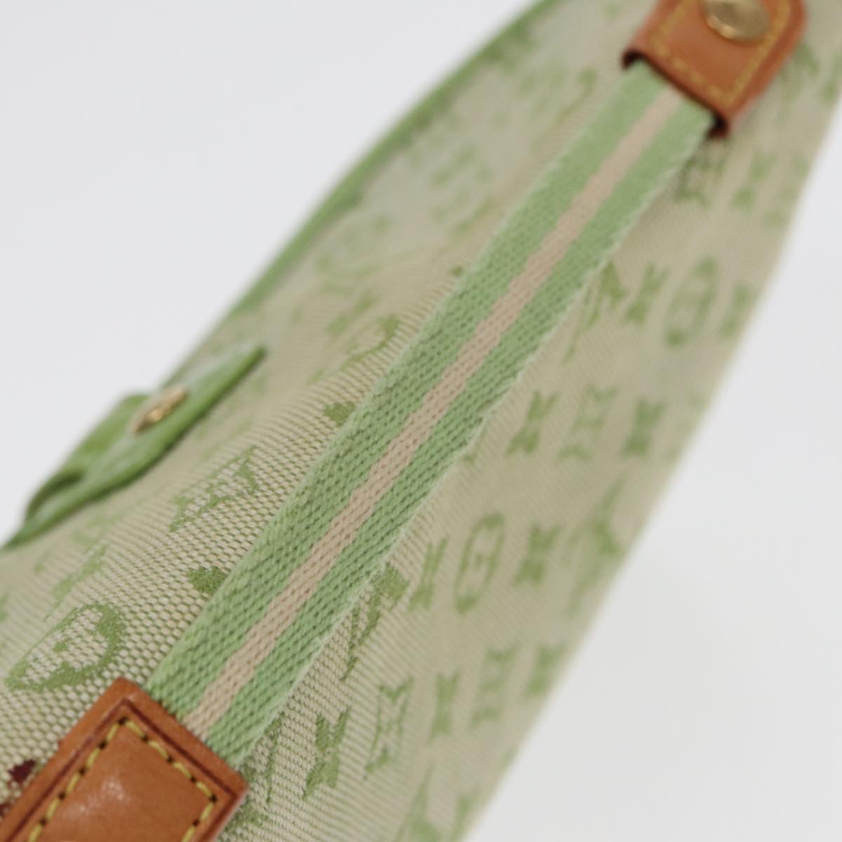 Louis Vuitton Marie, Green, Canvas, clutch