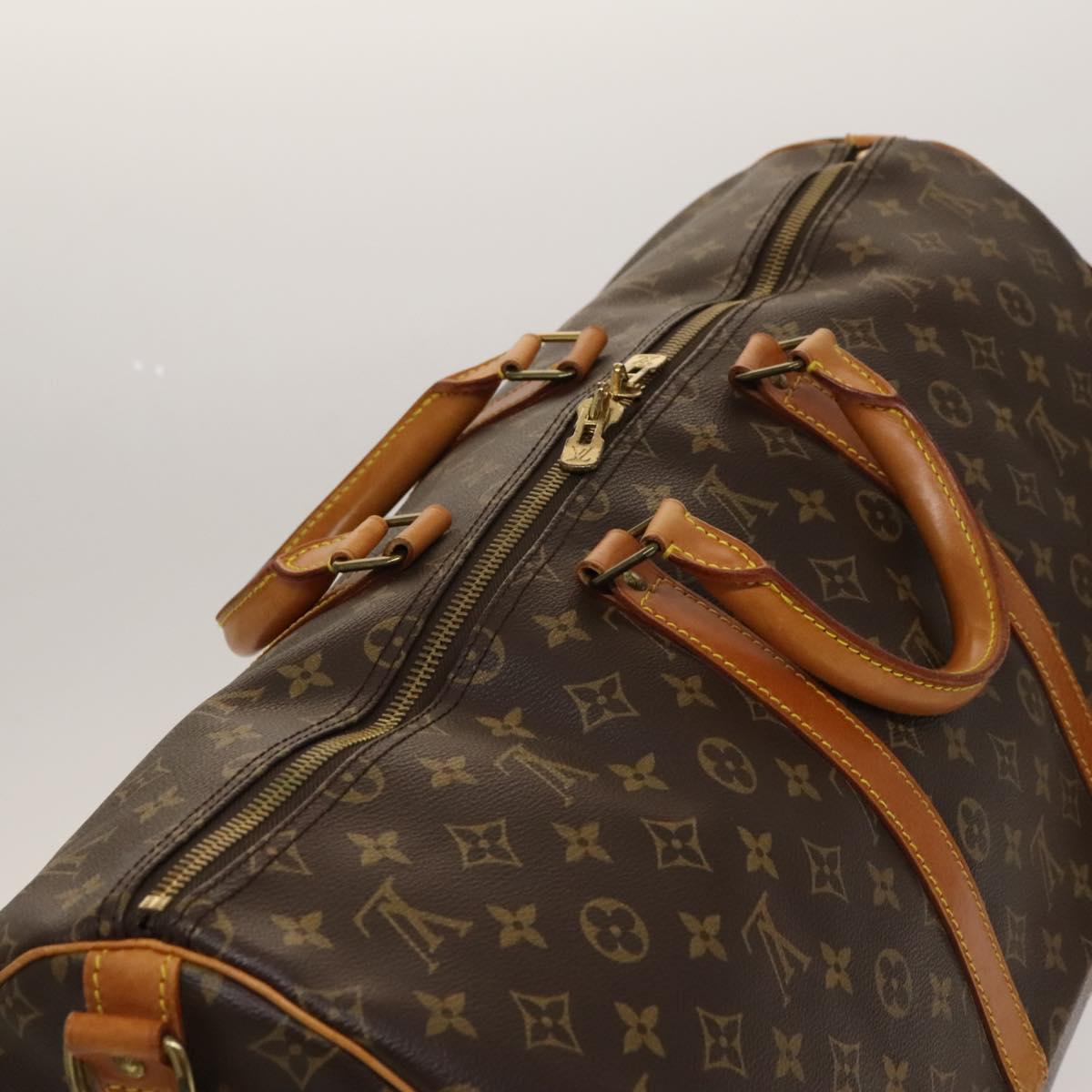 Louis Vuitton Keepall Bandouliere 55, Brown, Canvas, travel