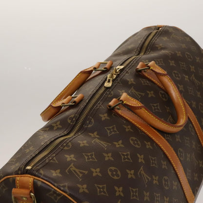 Louis Vuitton Keepall Bandouliere 55, Brown, Canvas, travel