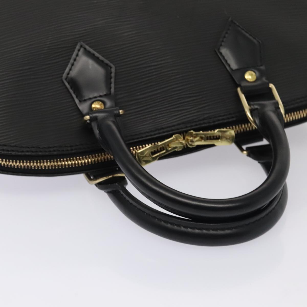 Louis Vuitton Alma, Black, Leather, handbag