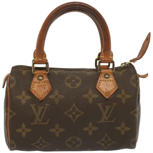 Louis Vuitton Mini speedy, Brown, Canvas, handbag