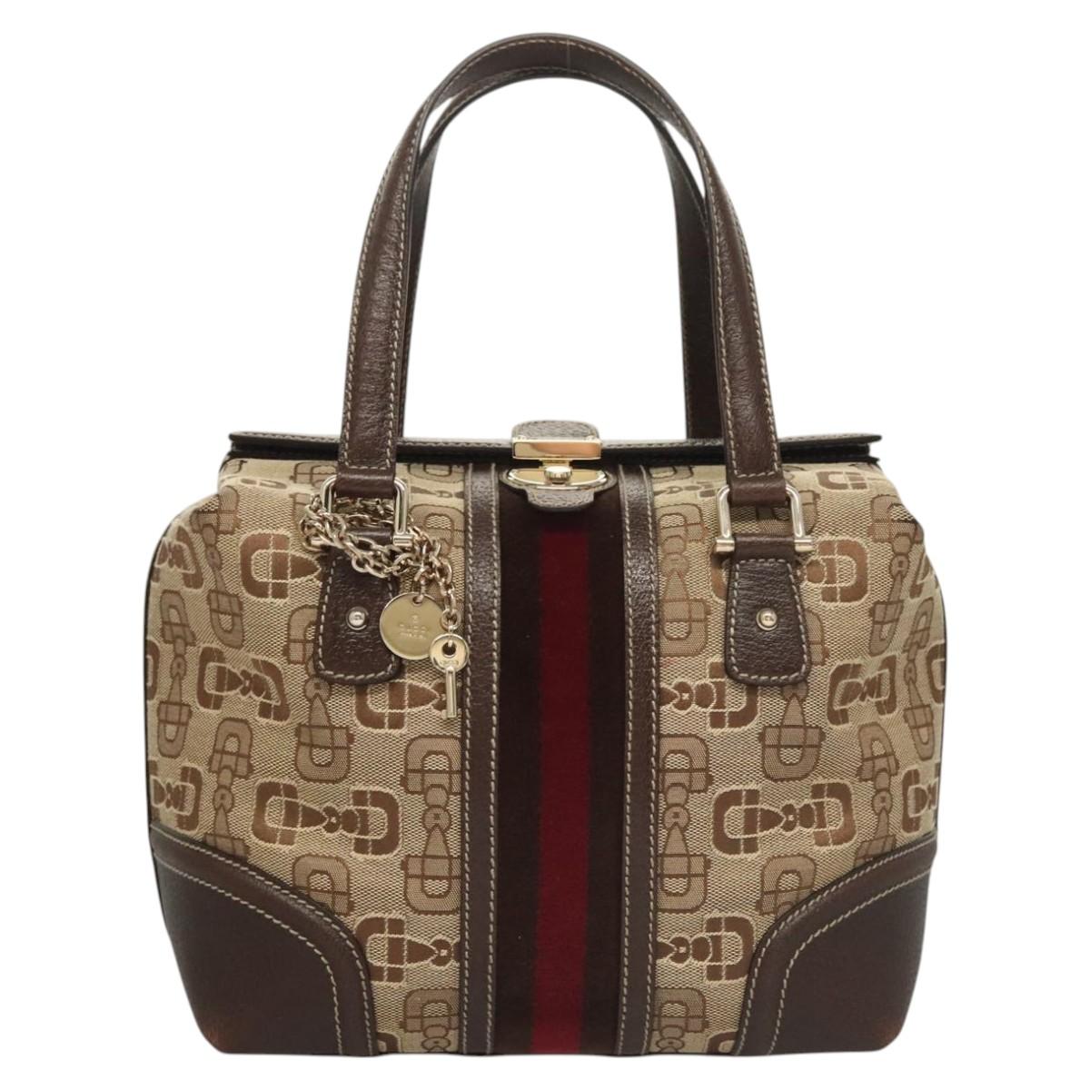 Gucci Sherry, Brown, Canvas, handbag