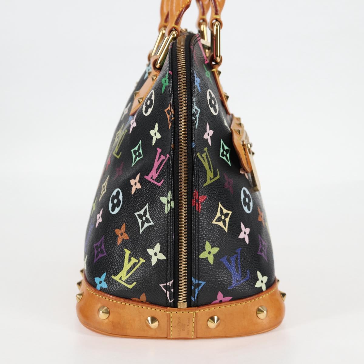 Louis Vuitton Alma, Black, Canvas, handbag