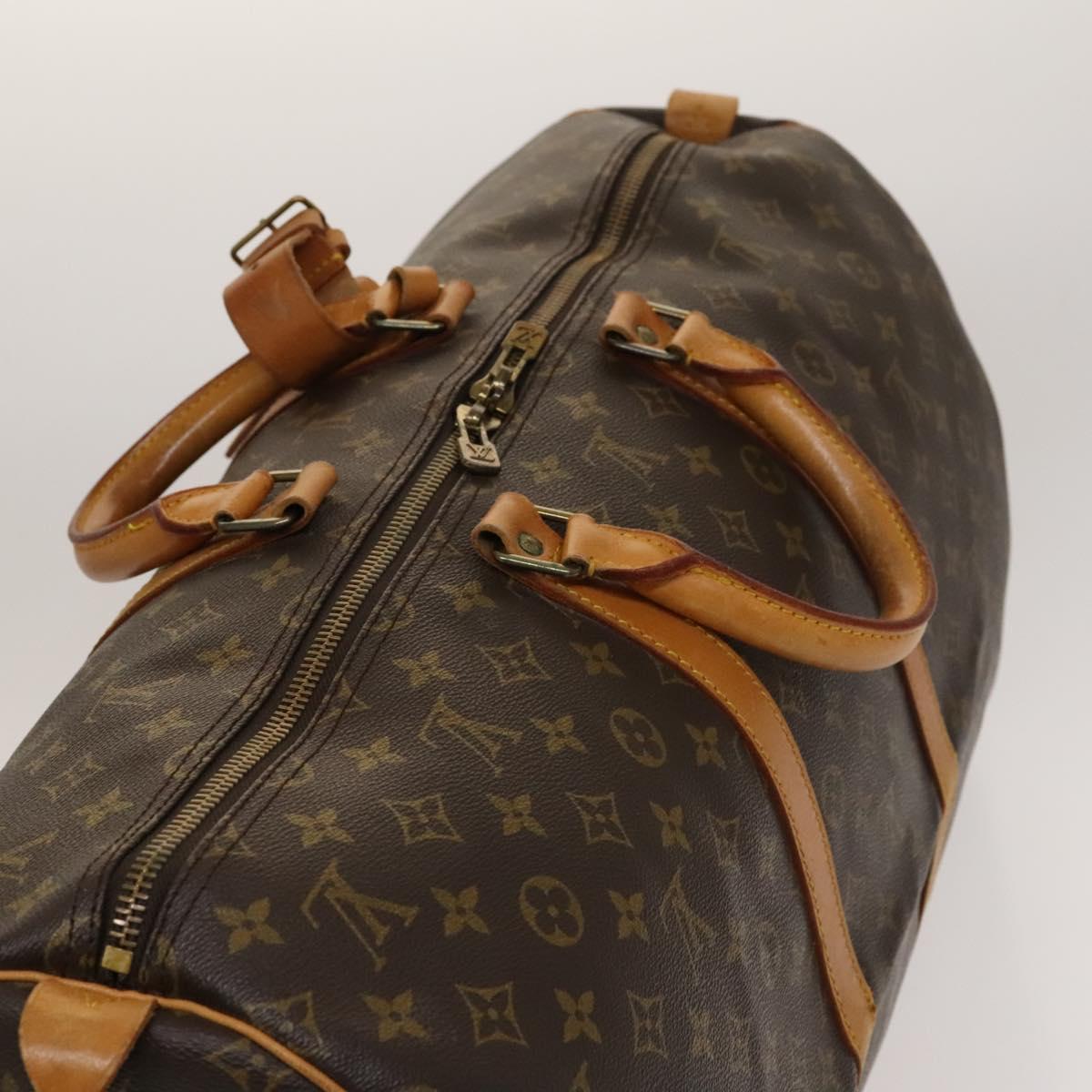 Louis Vuitton Keepall 55, Brown, Canvas, travel