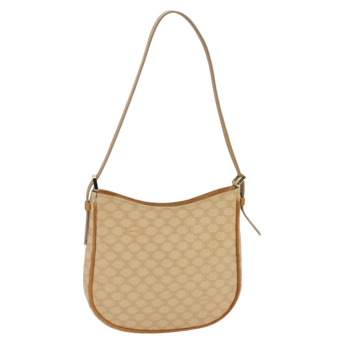 Céline Macadam, Beige, Canvas, shoulder