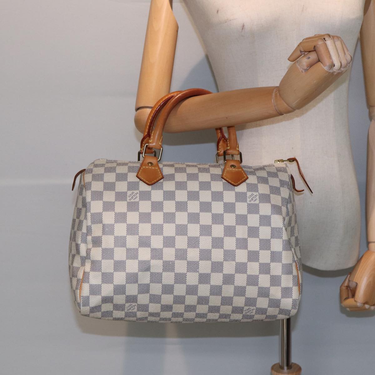 Louis Vuitton Speedy 30, White, Canvas, handbag