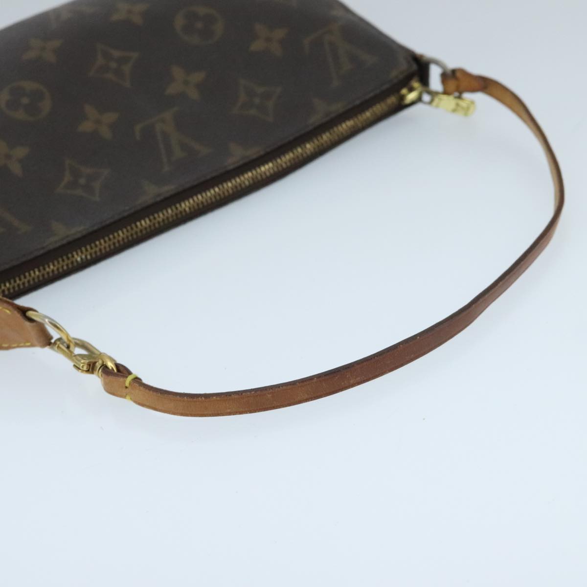 Louis Vuitton Pochette Accessoire, Brown, Canvas, clutch