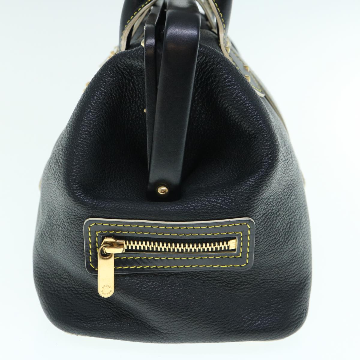 Louis Vuitton Suhali, Black, Leather, handbag