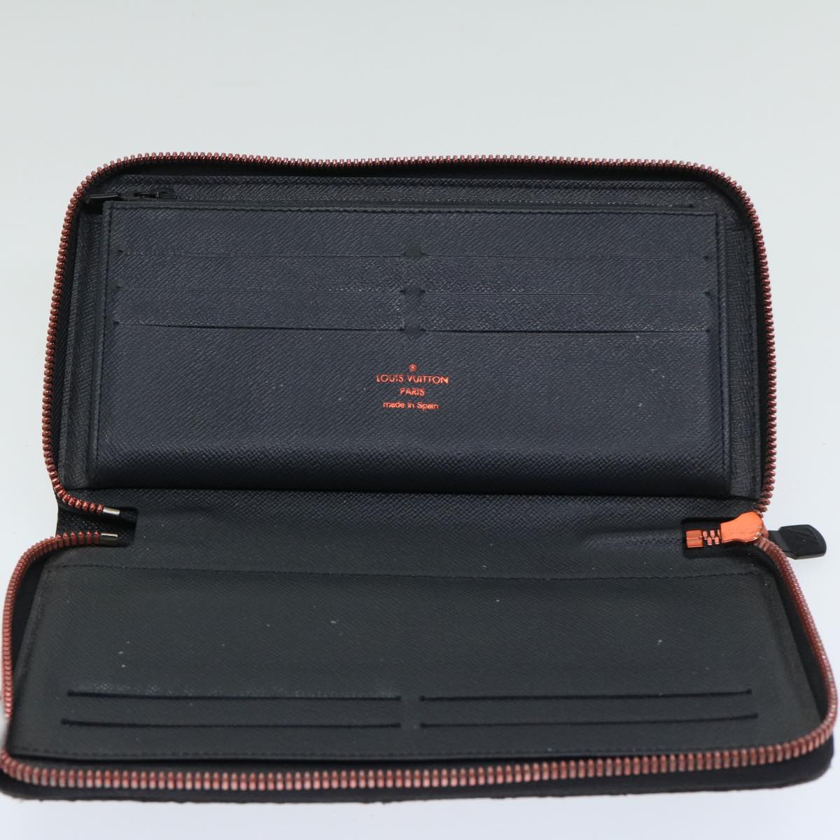 Louis Vuitton Zippy organizer, Black, Canvas, wallet