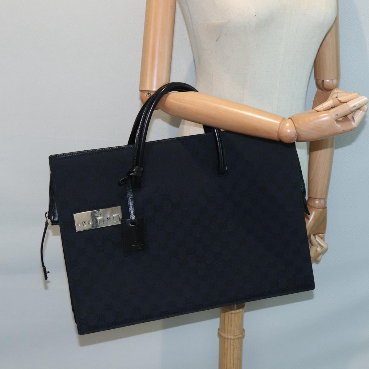 Gucci GG canvas, Black, Canvas, handbag