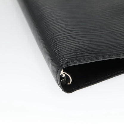 Louis Vuitton Agenda cover, Black, Leather, wallet
