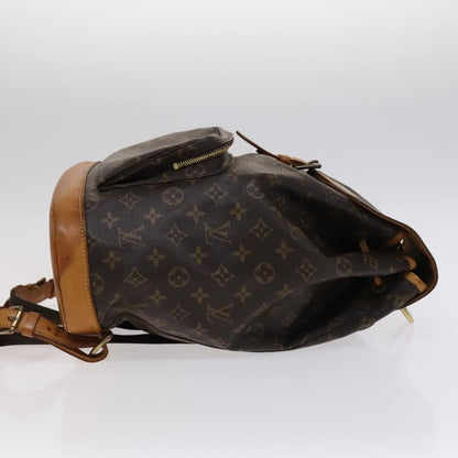 Louis Vuitton Montsouris, Brown, Canvas, backpack