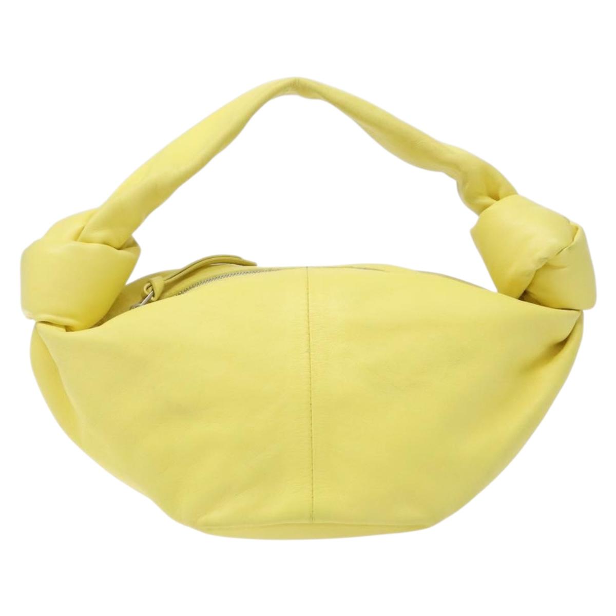 Bottega Veneta Double knot, Yellow, Leather, handbag